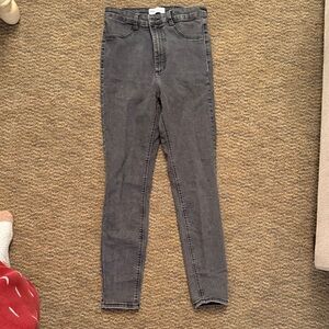 Zara Women's Charcoal Skinny Jeans